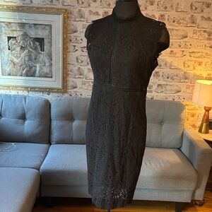 Bardot Black Lace Midi Dress